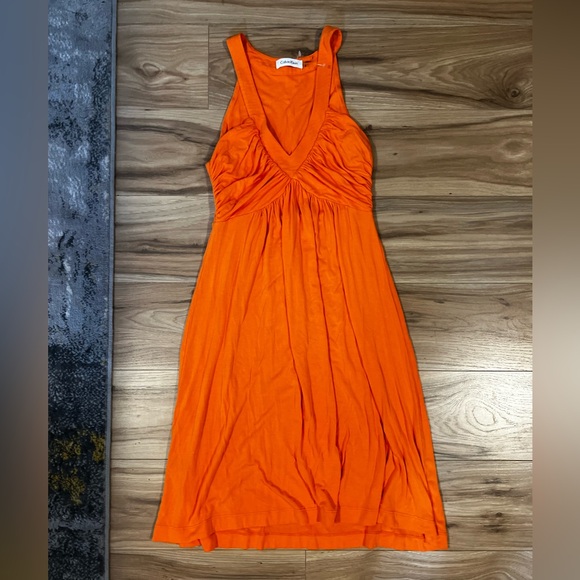 Calvin Klein Bright Orange Sun Dress - Picture 1 of 5